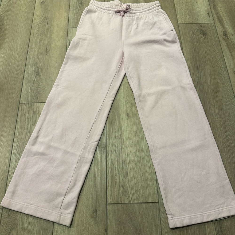 Light Pink Wide Leg Sweatpants